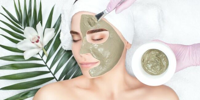 woman having skincare